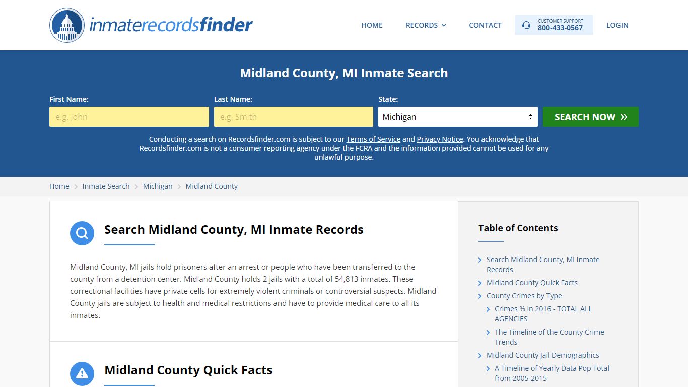 Midland County, MI Inmate Lookup & Jail Records Online